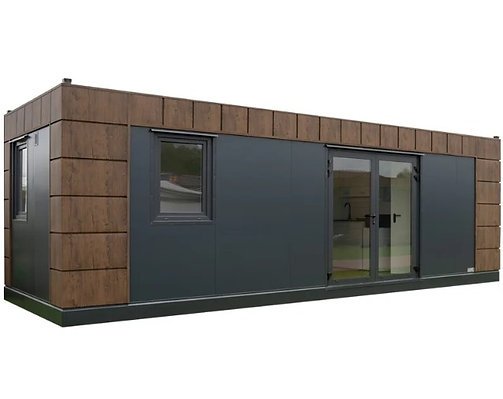 Conteneur modèle Helsinki 8×3 mètres avec sanitaires et cuisine