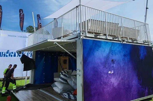 Conteneur événementiel extensible 2x20DV avec terrasse sur le toit – Image 5