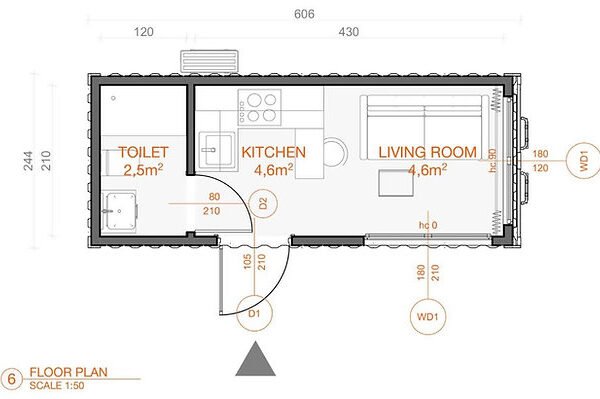 Conteneur mini-maison de 15 m² clé en main – Image 8