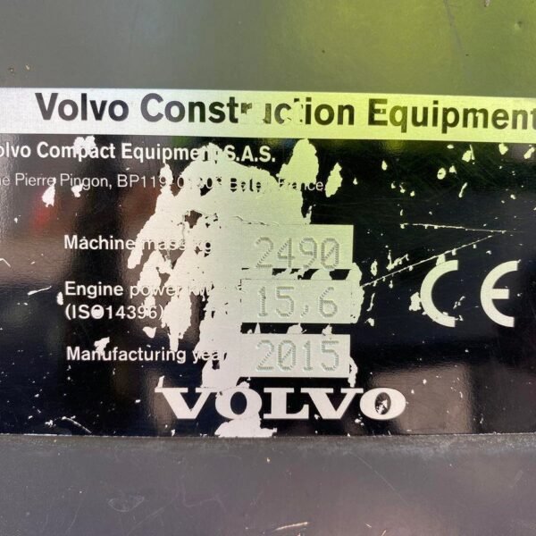 Volvo ECR25 (2015) – Mini Pelle d’occasion Compacte 2,5T, Révisée – Image 12