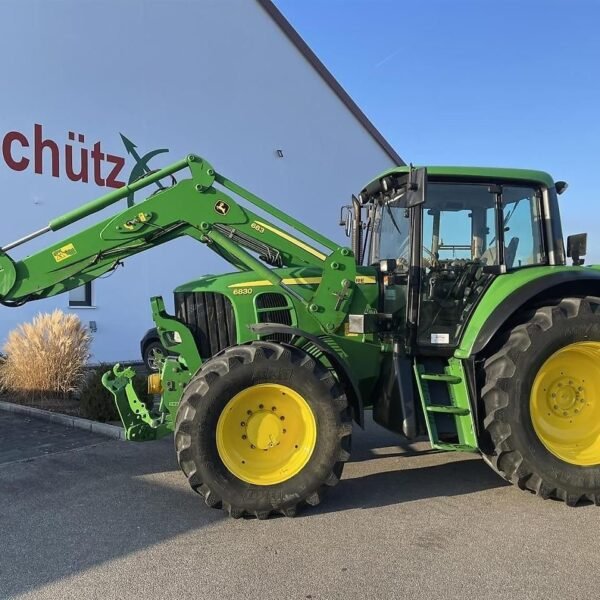 Tracteur John Deere 6830 PowerQuad Plus avec chargeur frontal – 2008 – 143 ch